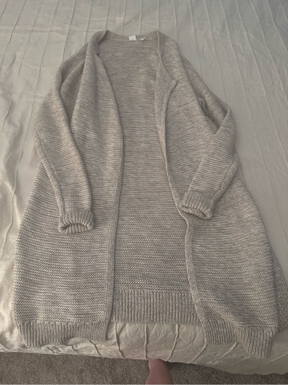 GAP Women's Open-Front Cardigan Sweater - Light Gray